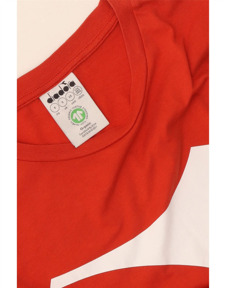 Diadora Hombre Camiseta Gráfica Top Small Rojo
