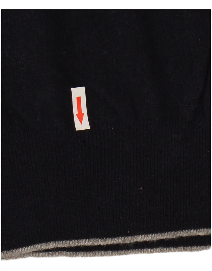 Henri Lloyd Jersey con cuello en V para hombre de lana negra mediana