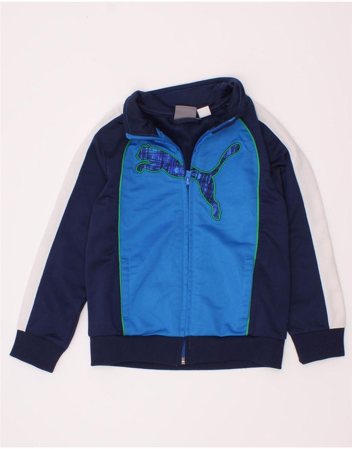 Puma - Chaqueta de chándal con gráfico para niños, 2-3 años, color azul marino