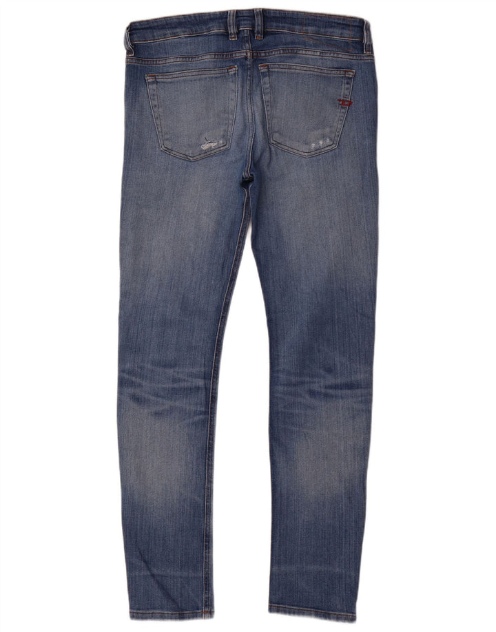 Diesel Hombre Vaqueros Slim Desgastados W32 L32 Algodón Azul