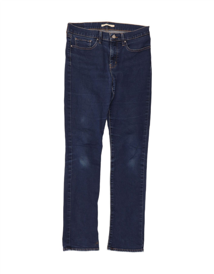 Levi's Mujer 314 Shaping Straight Jeans W31 L32 Algodón Azul