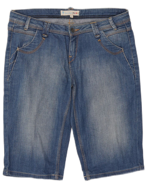 Pantalones cortos vaqueros para mujer Fat Face UK 12 Medium W32 Algodón azul