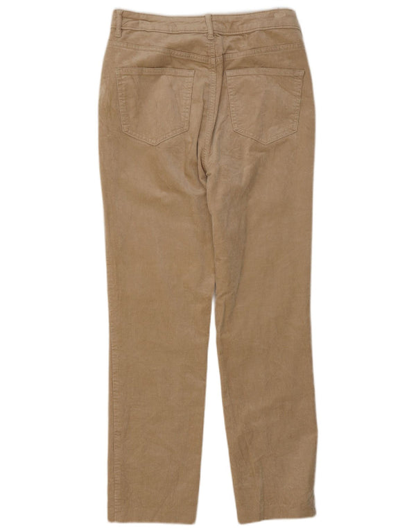 Marks & Spencer Pantalones rectos de pana para mujer UK 10 Small W27 L28 Beige