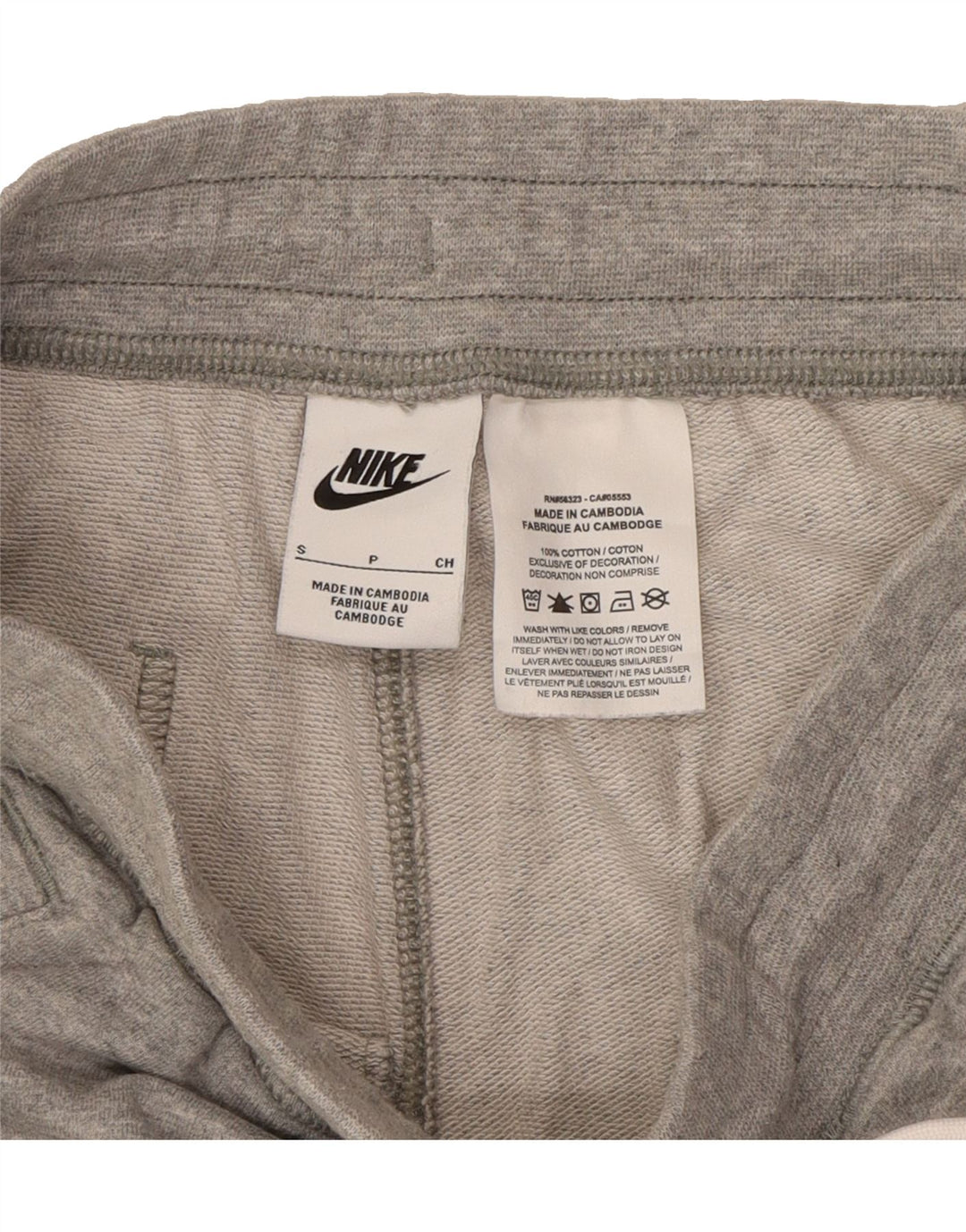 NIKE Mens Graphic Sport Shorts Small  Grey Cotton Vintage Nike and Second-Hand Nike from Messina Hembry 