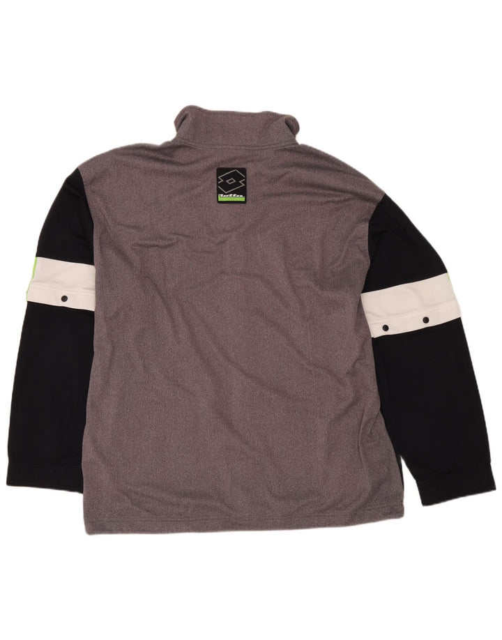Lotto Chaqueta de chándal para hombre UK 44/46 2XL Gris Colorblock Poliéster