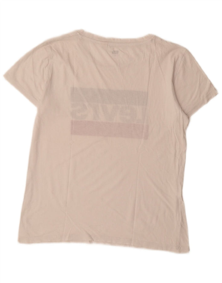 Levi's Camiseta gráfica para mujer Top UK 10 Small White