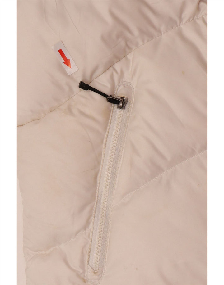 Chaleco acolchado con capucha Nike para mujer Reino Unido 12/14 Mediano Blanco Poliéster