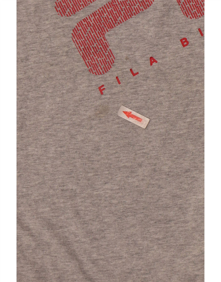 Fila Hombre Graphic Camiseta Top Gris Medio