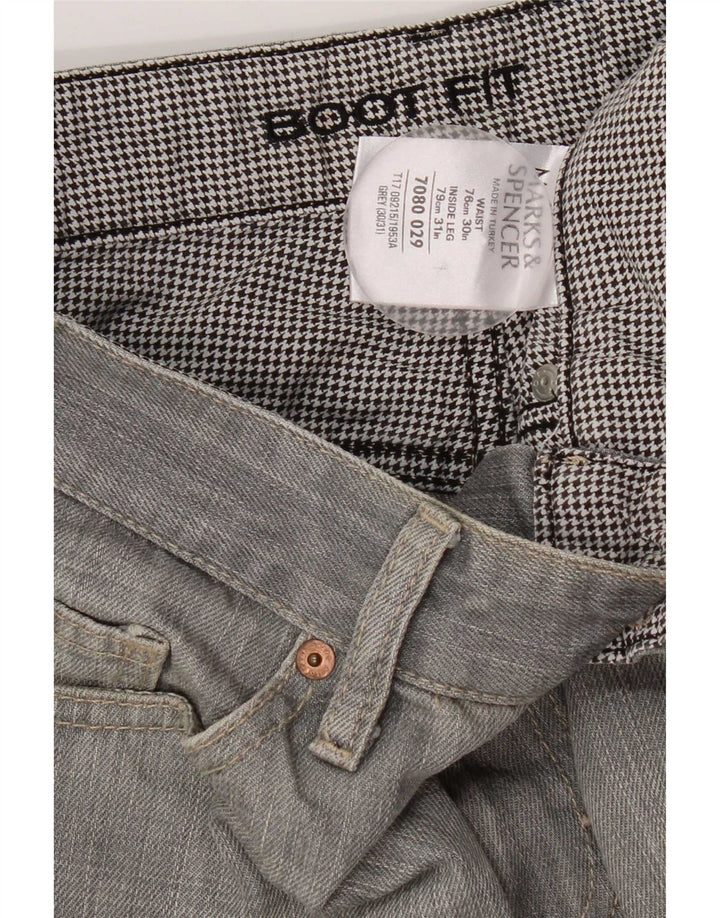 Marks & Spencer Jeans Bootcut para Hombre W30 L26 Algodón Gris
