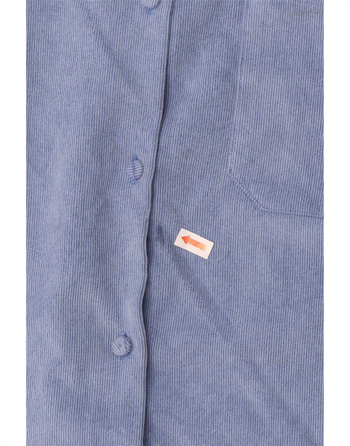 Zara Mujer Sobrecamisa Camisa Extragrande UK 44 Poliéster Azul Medio