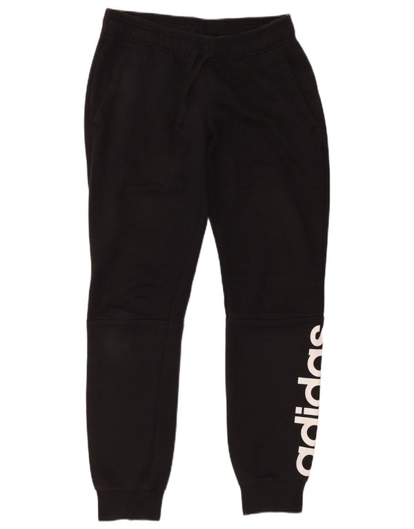 Adidas Pantalones de chándal gráficos para mujer Joggers UK 8/10 Small Black Cotton