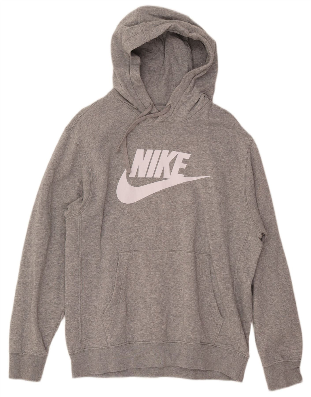 Nike Hombre Sudadera Con Capucha Gráfica Jersey De Algodón Gris Medio
