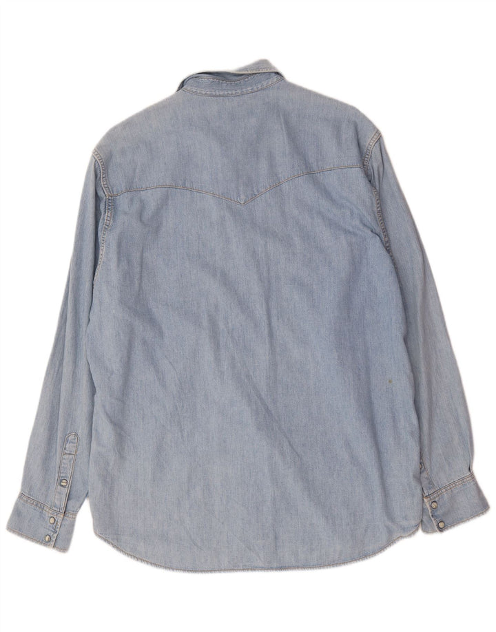 Lee Camisa Vaquera Para Hombre Algodón Azul Grande