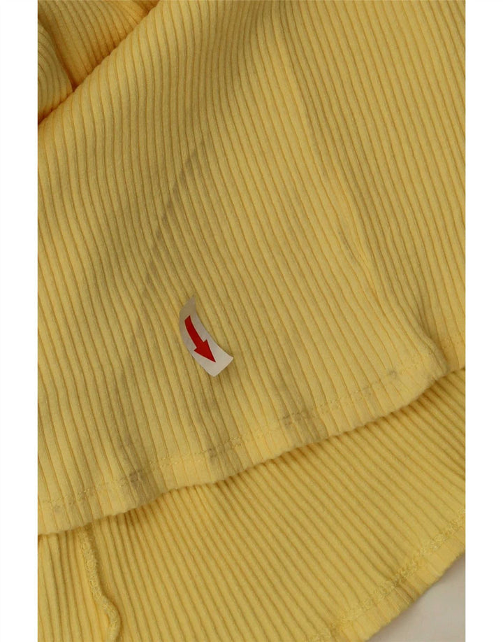 Zara Mujer Maxi Vestido UK 42 Medio Amarillo