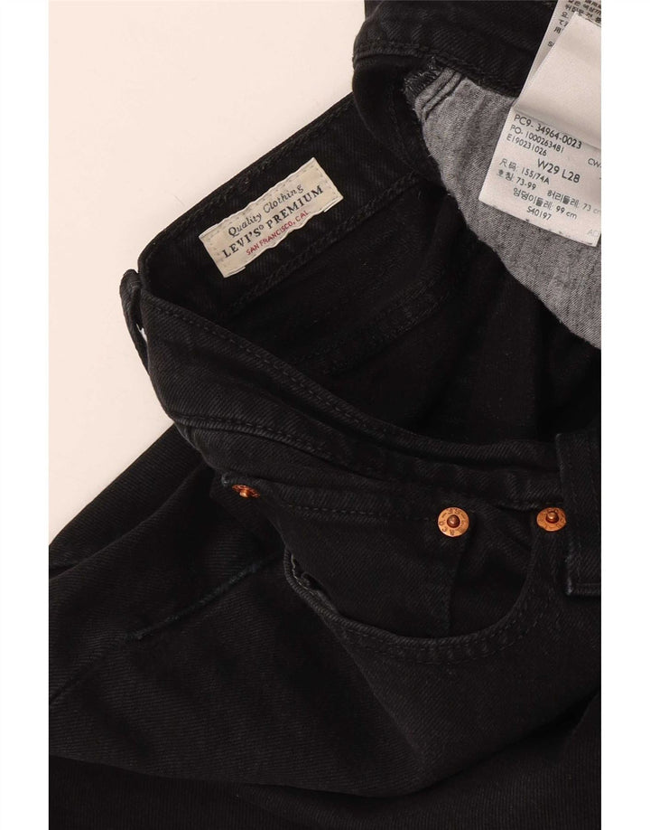 Levi's Vaqueros Rectos Wedgie Para Mujer W29 L28 Algodón Negro