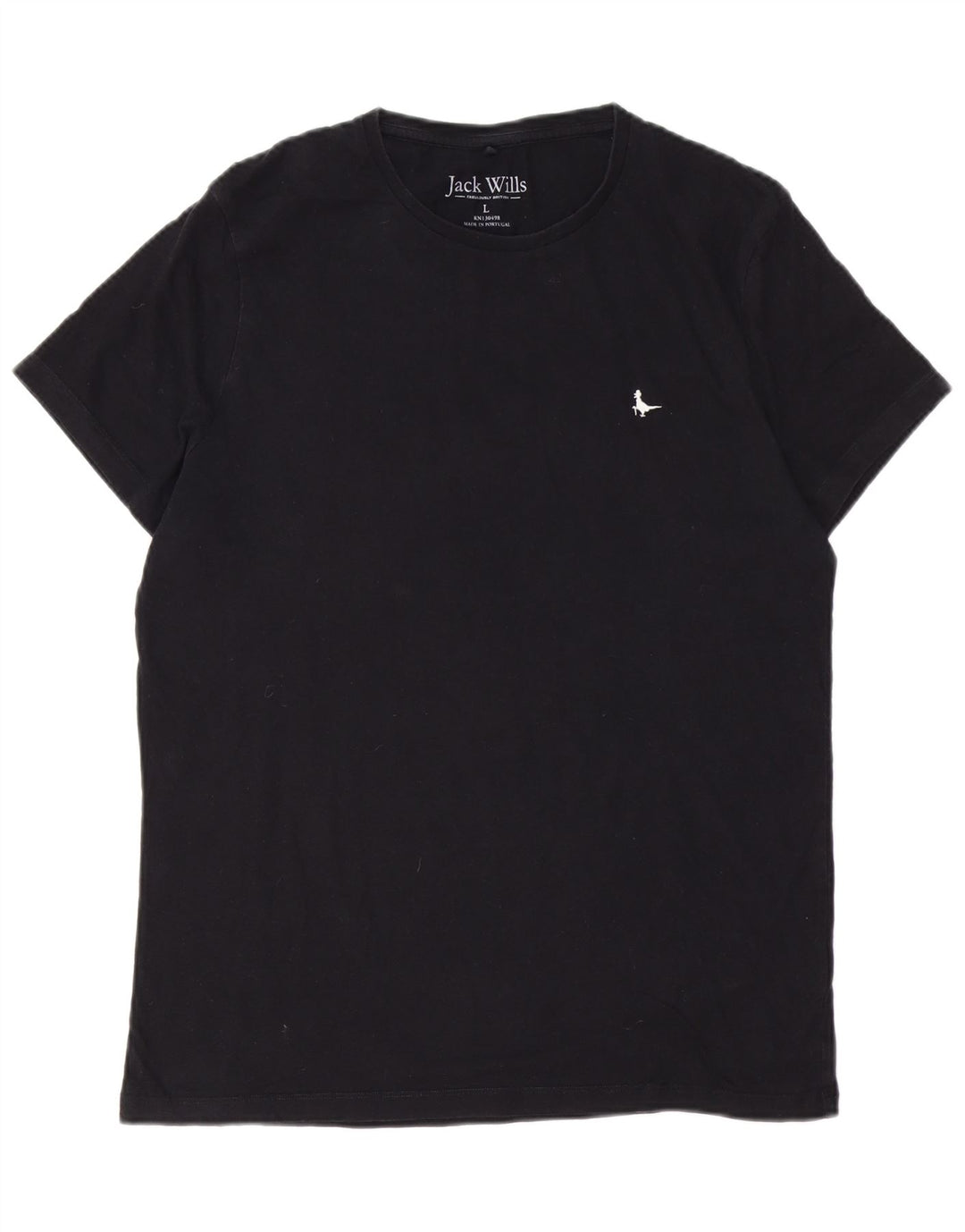 JACK WILLS Camiseta para hombre Top grande de algodón negro