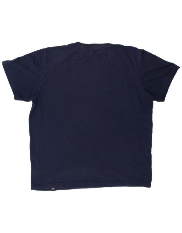 Adidas Mens Climalite Graphic Camiseta Top Grande Azul Marino Algodón