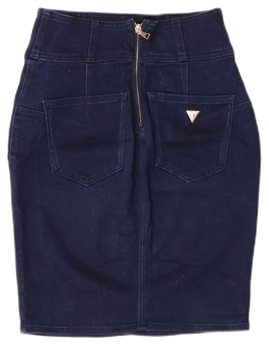 Guess Falda Vaquera De Cintura Alta W28 Azul Medio Modal Clásico