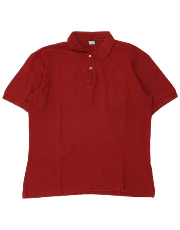 Fila Polo para hombre IT 52 Large Borgoña Algodón