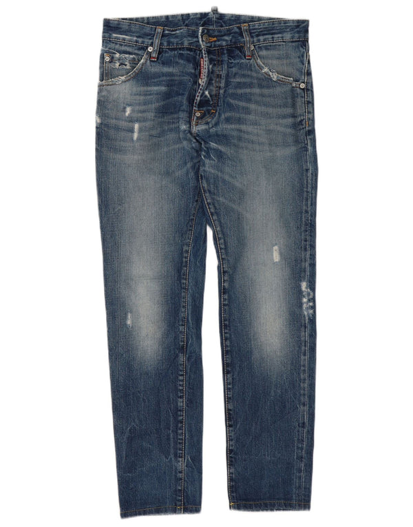 Dsquared Jeans ajustados desgastados para hombre IT 46 Small W32 L30 Algodón azul