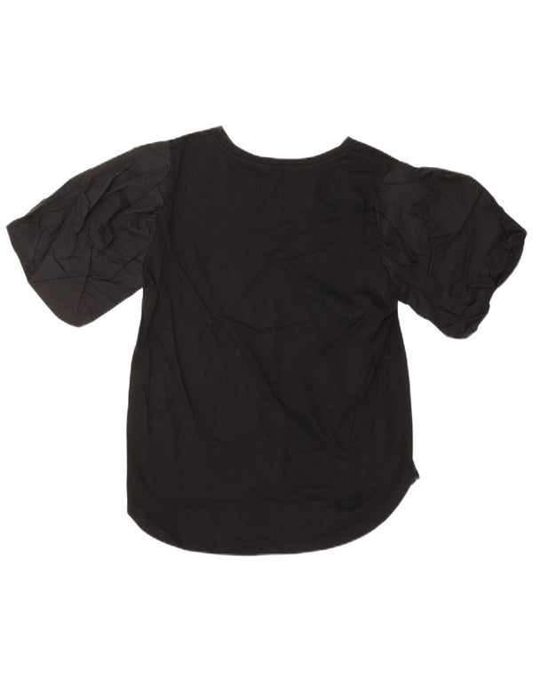 BENETTON Blusa para Mujer Top UK 42 Mediano Negro