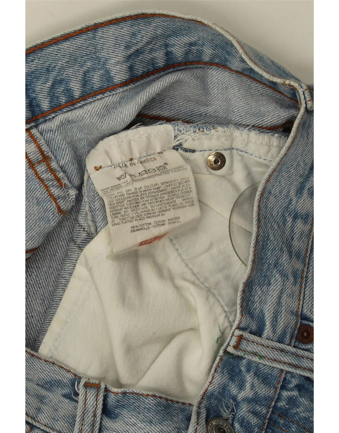 Levi's Mujer 501 Falda Vaquera Midi W29 Algodón Azul Pequeño