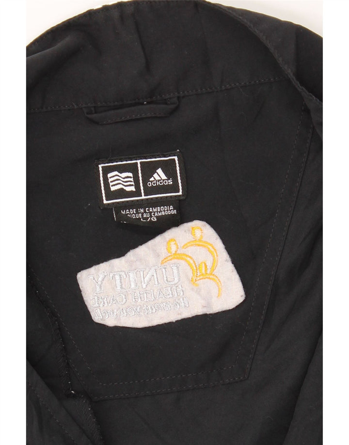 ADIDAS Mens Zip Neck Tracksuit Top Jacket Large Black Polyester Vintage Adidas and Second-Hand Adidas from Messina Hembry 