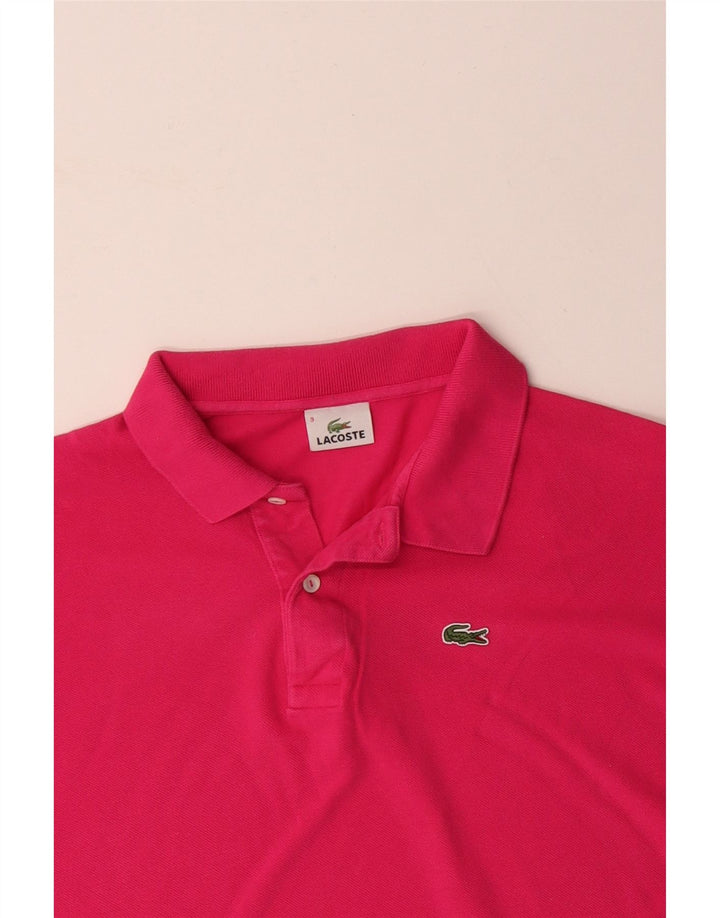 LACOSTE Polo para hombre Talla 9 5XL Algodón rosa
