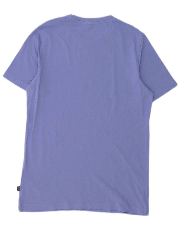 Puma Camiseta gráfica para hombre Top Small Purple Cotton