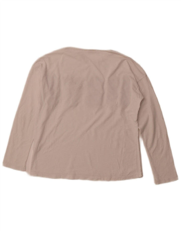 ZARA Top Niña Gráfico Manga Larga 9-10 Años Blanco Algodón