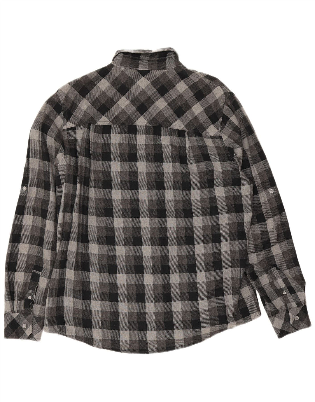 Cherokee Camisa de franela para hombre 2XL Algodón a cuadros gris