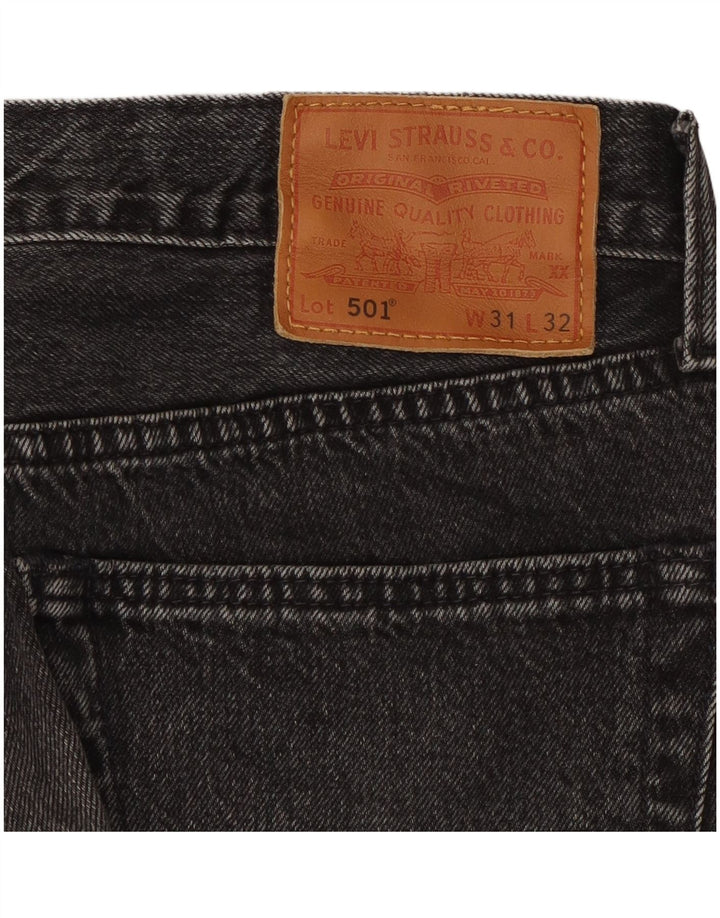 Levi's Jeans rectos 501 para hombre W31 L29 Algodón negro