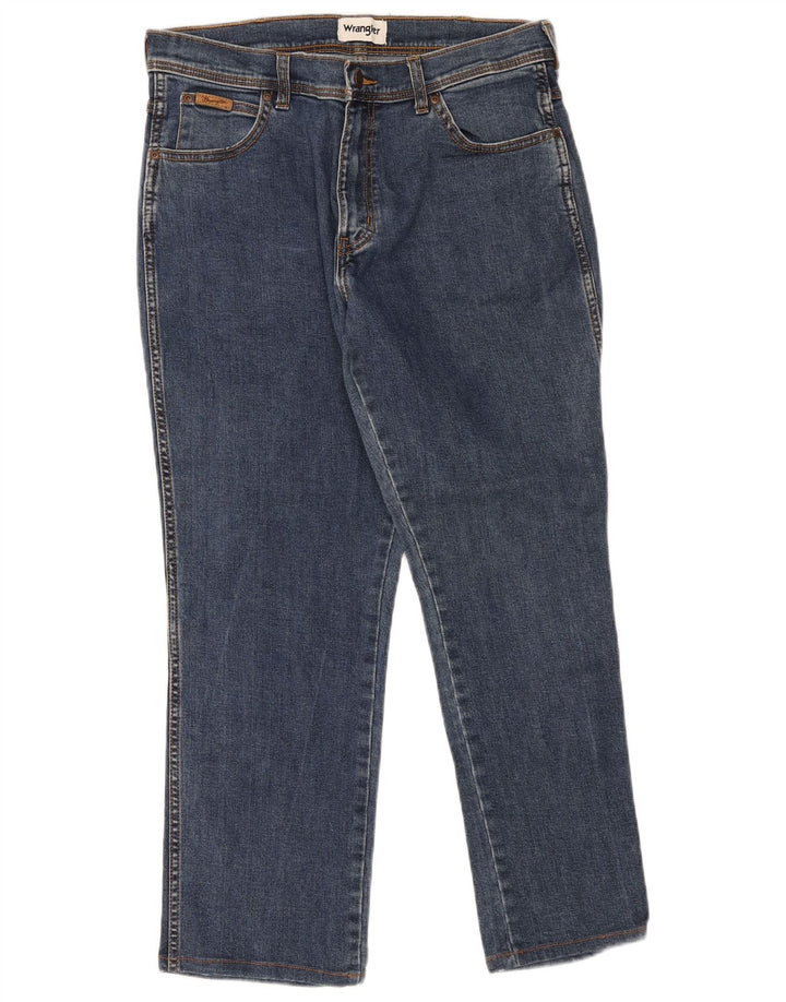 Wrangler Vaqueros Rectos Texas Para Hombre W34 L27 Algodón Azul
