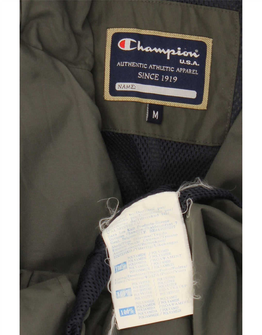 Champion Chaqueta impermeable para hombre UK 38 Medium Khaki Poliamida