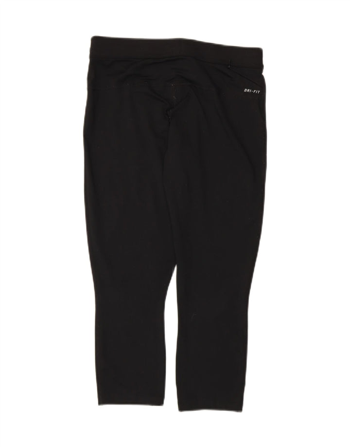 NIKE Womens Dri Fit Capri Leggings UK 12 Medium  Black Polyester Vintage Nike and Second-Hand Nike from Messina Hembry 