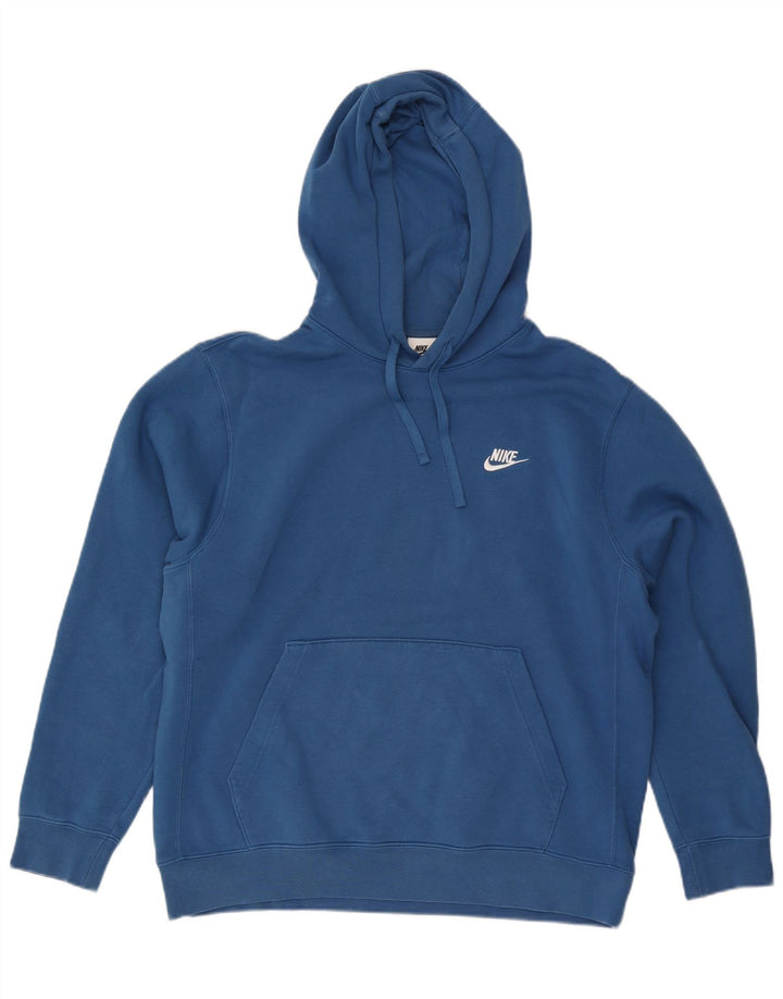 Nike Jersey con capucha para hombre, talla grande, algodón azul