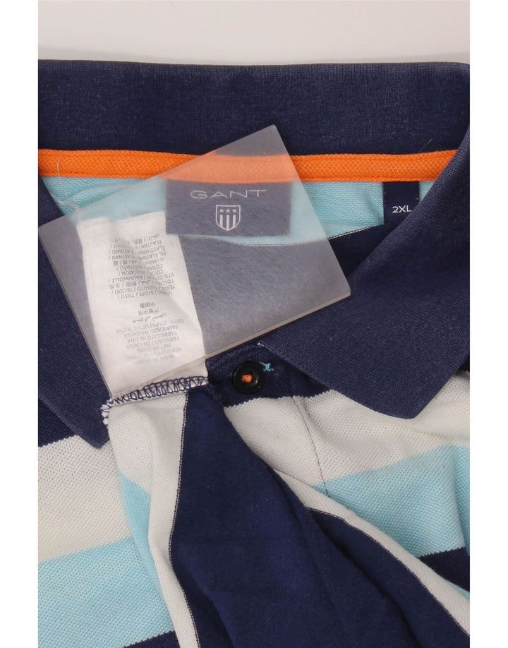 Gant Polo Hombre 2XL Algodón A Rayas Azul Marino