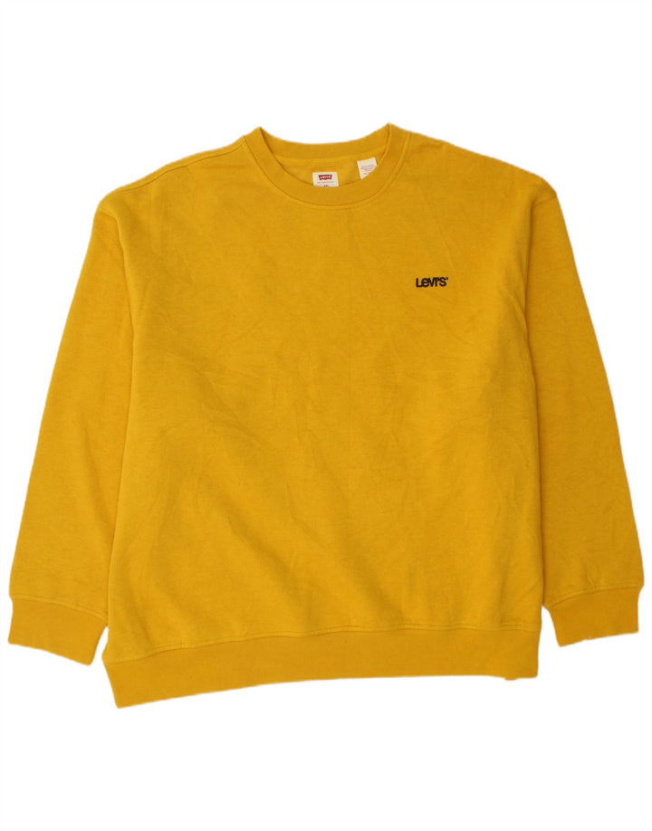 LEVI'S Sudadera holgada y relajada para hombre, talla 2XL, algodón amarillo