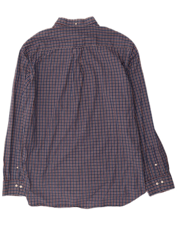 Camisa Gant Regular Fit para hombre, talla 47/48, 3XL, algodón a cuadros azul
