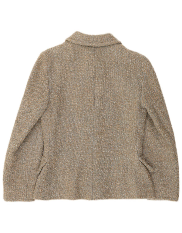 Carnet Chaqueta Blazer de 5 Botones para Mujer UK 8 Small Brown Moteado
