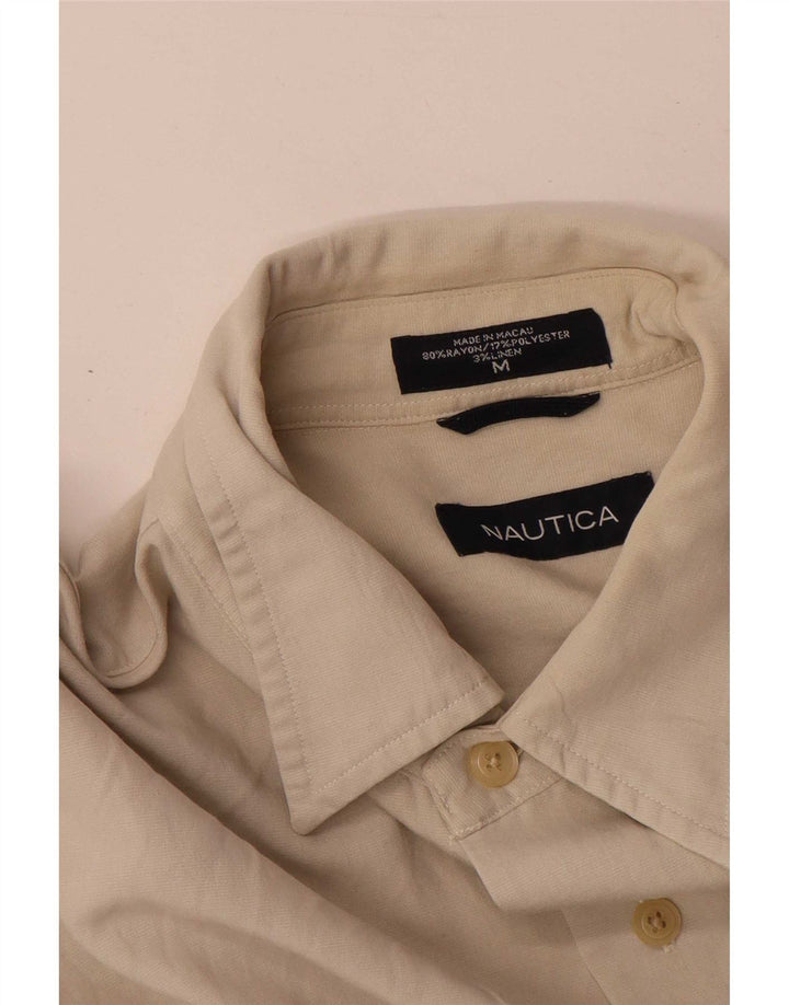 Camisa Nautica Hombre Rayón Beige Medio