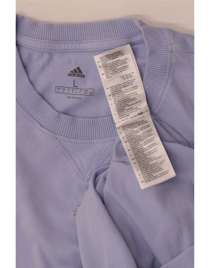 Adidas - Camiseta para hombre, talla grande, color morado, algodón