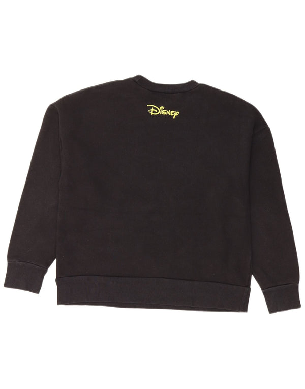 Zara Mujer Mickey Mouse Graphic Sudadera Jumper UK 10 Small Negro
