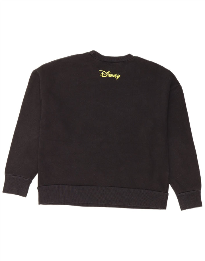 Zara Mujer Mickey Mouse Graphic Sudadera Jumper UK 10 Small Negro