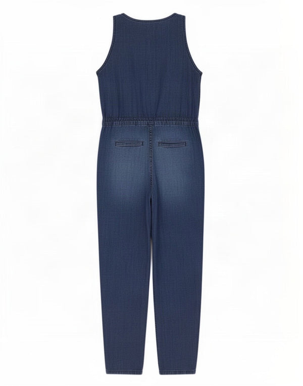 Mono vaquero sin mangas para mujer Fat Face UK 10 Small W30 L26 Algodón azul