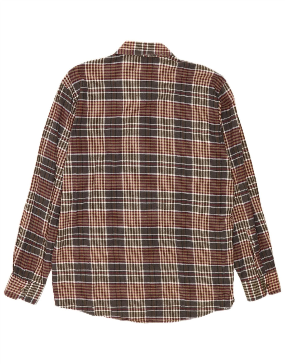 Camisa de franela para hombre de European Project Algodón a cuadros marrón medio