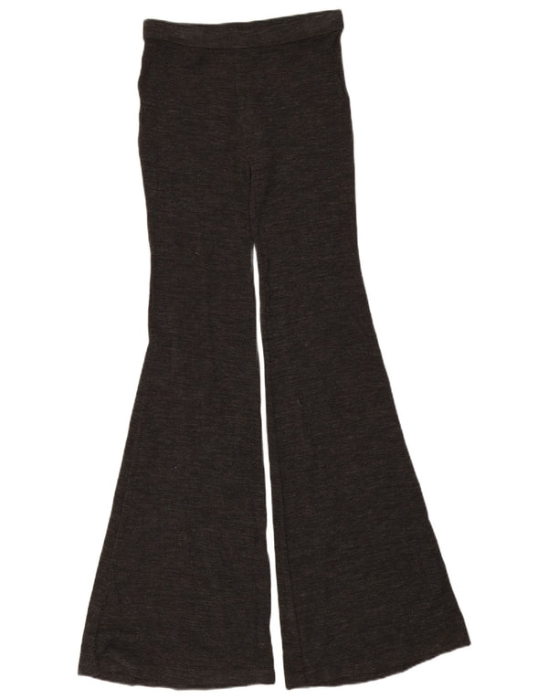 Roccobarocco Leggings acampanados para mujer UK 4 XS Gris moteado