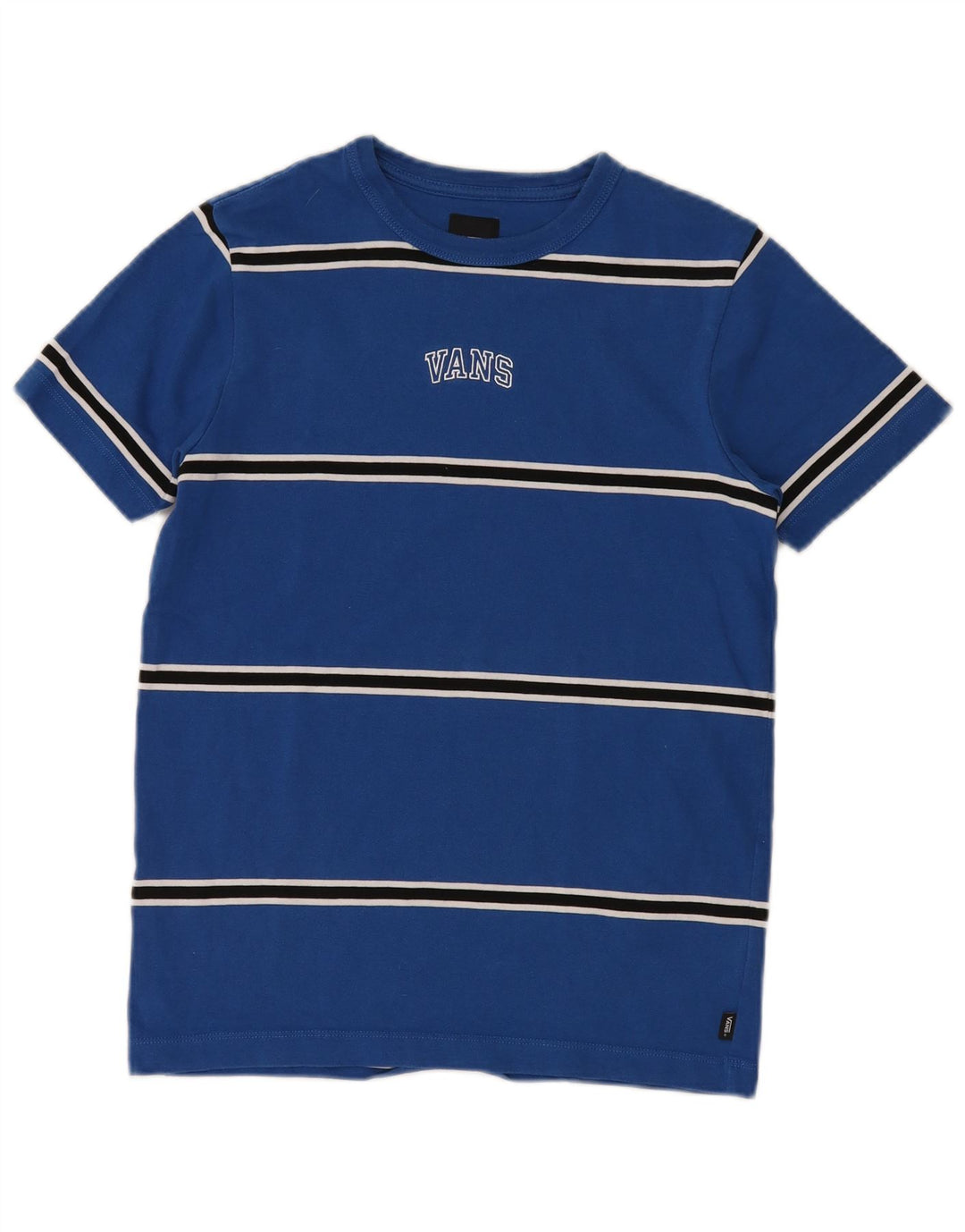 VANS Camiseta Hombre Top XS Algodón Rayas Azul