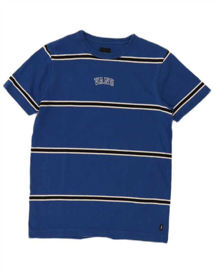 VANS Camiseta Hombre Top XS Algodón Rayas Azul