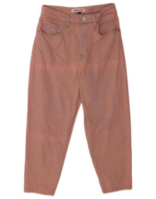 Tommy Hilfiger Vaqueros Cortos De Talle Alto Con Lavado Ácido Para Mujer W30 L23 Algodón Rosa